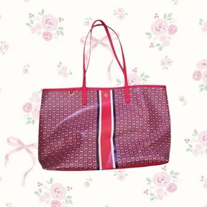 Tory Burch gemini link canvas tote bag